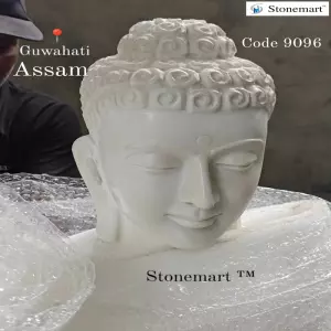 Marble Buddha Statue Packed For Shipment To Guwahati, Assam