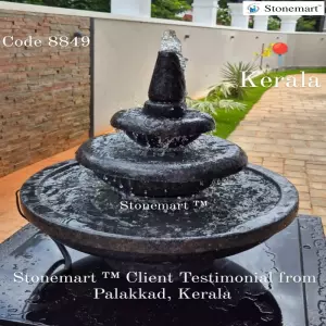 Client Testimonial Of Granite Cascading Modern Fountain From Palakkad, Kerala