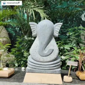 Granite Ganesha Abstract Garden Sculpture