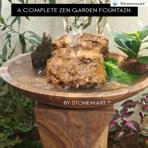 Zen Garden Water Feature With Pedestal Stand