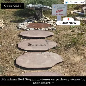 Sold To Lucknow, Uttar Pradesh - Mandana Red Stepping Stones For Garden And Landscaping