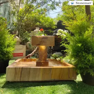 26 Inch, 130 Kg Modern Water Feature With Light For Garden Decor