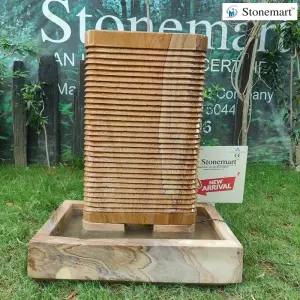 36 Inch Rainbow Sandstone Panel Fountain