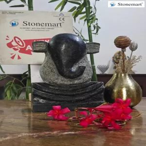 11 Inch Modern Abstract Granite Ganesha Sculpture For Home And Office Decor
