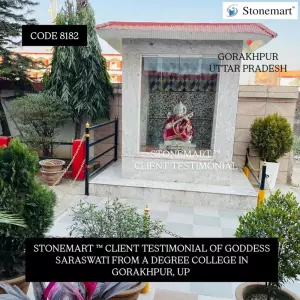 Client Testimonial Of Goddess Saraswati Idol From A Reputed Degree College In Gorakhpur, Uttar Pradesh