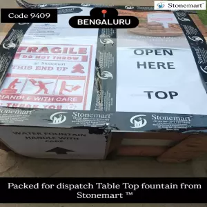Packing Small Stone Table Top Water Feature For Shipping To Bengaluru, Karnataka
