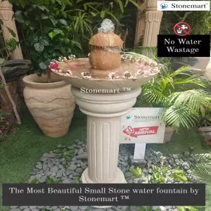 Small Stone Water Feature For Console Table And Office Reception