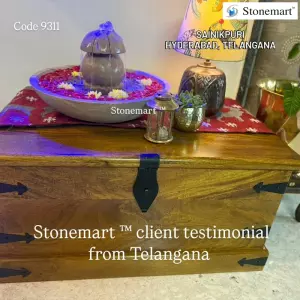Client Testimonial Of Small Table Top Stone Water Fountain From Hyderabad, Telangana