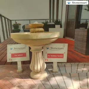 Sold To Gurugram, Haryana 2 Feet Stone Water Feature For Interior Decor