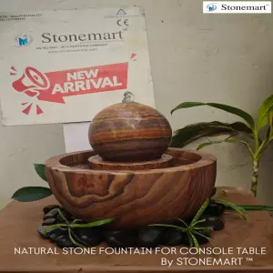 Natural Stone Water Fountain For Console Table