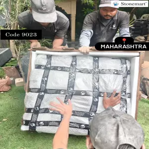Packing Modern Granite Water Fountain For Dispatch To Dhule, Maharashtra