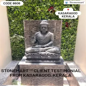 Client Testimonial Of 3Ft Black Stone Buddha Idol From Kasaragod, Kerala