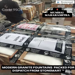Modern Granite Water Fountains Packed For Shipment To Mumbai, Maharashtra