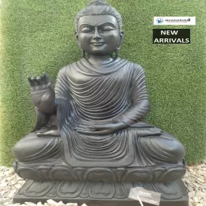 Sold 3 Feet Marble Buddha Statue In Abhaya Mudra