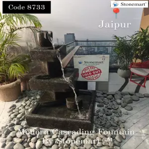 Sold To Jaipur, Rajasthan - Handcrafted Serene Cascading Granite Water Fountain For Home And Garden