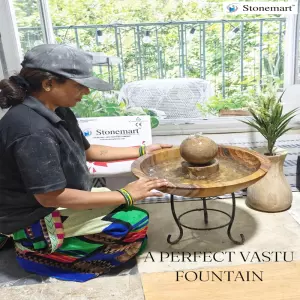 Light Weight Stone Water Fountain For Modern Interior Decor