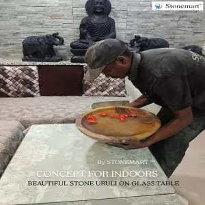 Sandstone Urli Bowl For Luxury Interior Decor