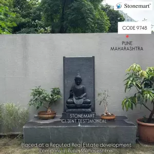 Client Testimonial Of 5 Feet Stone Buddha Fountain From Pune, Maharashtra