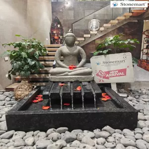 Modern Abstract Sculpture With Granite Water Fountain For Home Decor