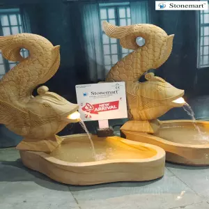 Sold To Chickmaglore, Karnataka - Intricately Carved Modern Fish Water Fountain For Minimalist Decor