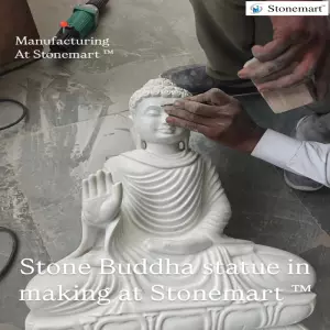 Carving Natural Stone Buddha Statue For Home And Garden By Expert Murtikar