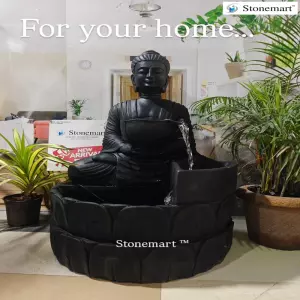 Available - 3 Feet Cascading Buddha Waterfall Fountain For Home And Garden