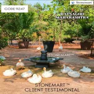 Client Testimonial Of Big Size Granite Urli Water Feature From Ratnagiri, Maharashtra