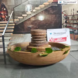 Natural Stone Water Fountain, Lily Pond, And Fish Tank For Indoor And Outdoor