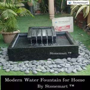 Modern Indoor And Outdoor Granite Water Fountain With Relaxing Water Flow Sound