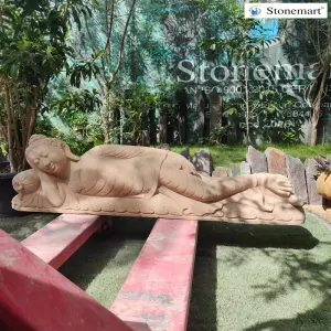 Available Reclining Stone Buddha Statue For Garden Decor