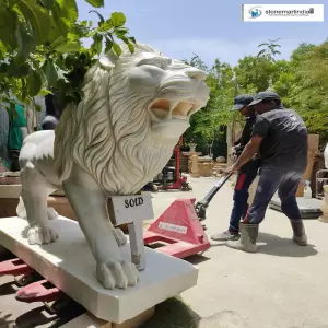 Sold 6 Feet Marble Lion