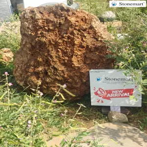 4 Feet Huge Monolith Rock With Pathway Stones For Extraordinary Landscaping And Garden
