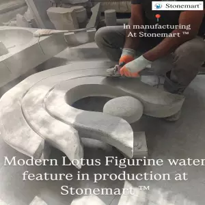 Manufacturing Big Size Lotus Figurine Water Fountain For Home And Garden Decor