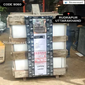 36 Inch Serene Marble Buddha Waterfall Packed For Dispatch To Rudrapur, Uttarakhand