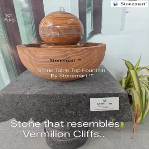 10 Inch Beautiful Table Top Stone Sphere Water Feature
