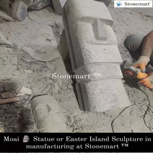 Manufacturing Moai Or Easter Island Modern Abstract Garden Sculpture For Hotels, Resorts, Farmhouses