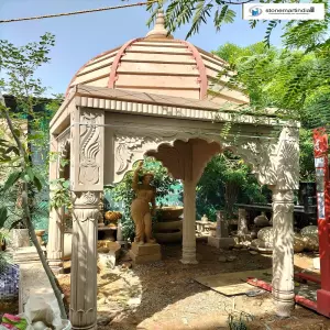 13 Feet Stone Gazebo With Dome