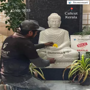 Sold To Calicut, Kerala - 5 Feet Buddha Waterfall Fountain For Luxury Residential And Commercial Spaces