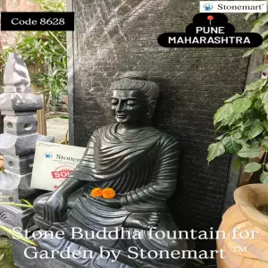 Sold To Pune, Maharashtra - Natural Stone Buddha Water Fountain For Gardens, Resorts, Hotels