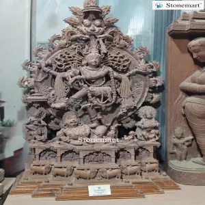 36 Inch Intricately Carved Nataraja Shiva Stone Statue