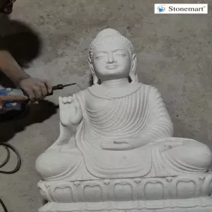 Sold Abhaya Mudra Buddha Statue For Living Room
