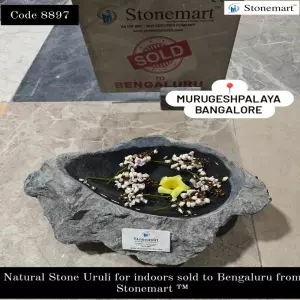 Sold To Bangalore, Karnataka - Rock Urli Bowl For Entrances, Balconies, Indoor And Outdoor