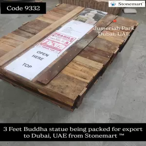 Packing Serene Marble Buddha Statue For Exporting To Dubai, Uae