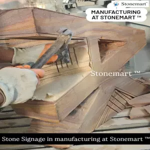 Manufacturing Natural Stone Signage For A Company In Telangana