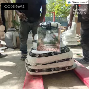 Buddha Statue Getting Packed For Shipment To Kannur, Kerala