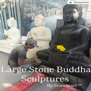 Available - 5 Feet Big Stone Buddha Sculptures For Resorts, Farmhouses, Societies, Hotels, Hospitals