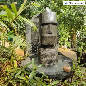 32 Inch Granite Easter Island Sculpture Fountain