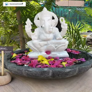 Sold 15 Inch Ganesha Marble Statue