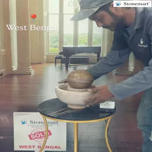 Sold To West Bengal - Handcrafted Stone Table Top Water Fountain