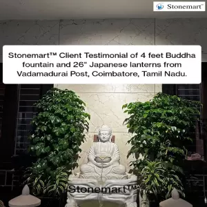 Client Testimonial Of 4 Feet, 500 Kg Buddha Fountain From Coimbatore, Tamil Nadu